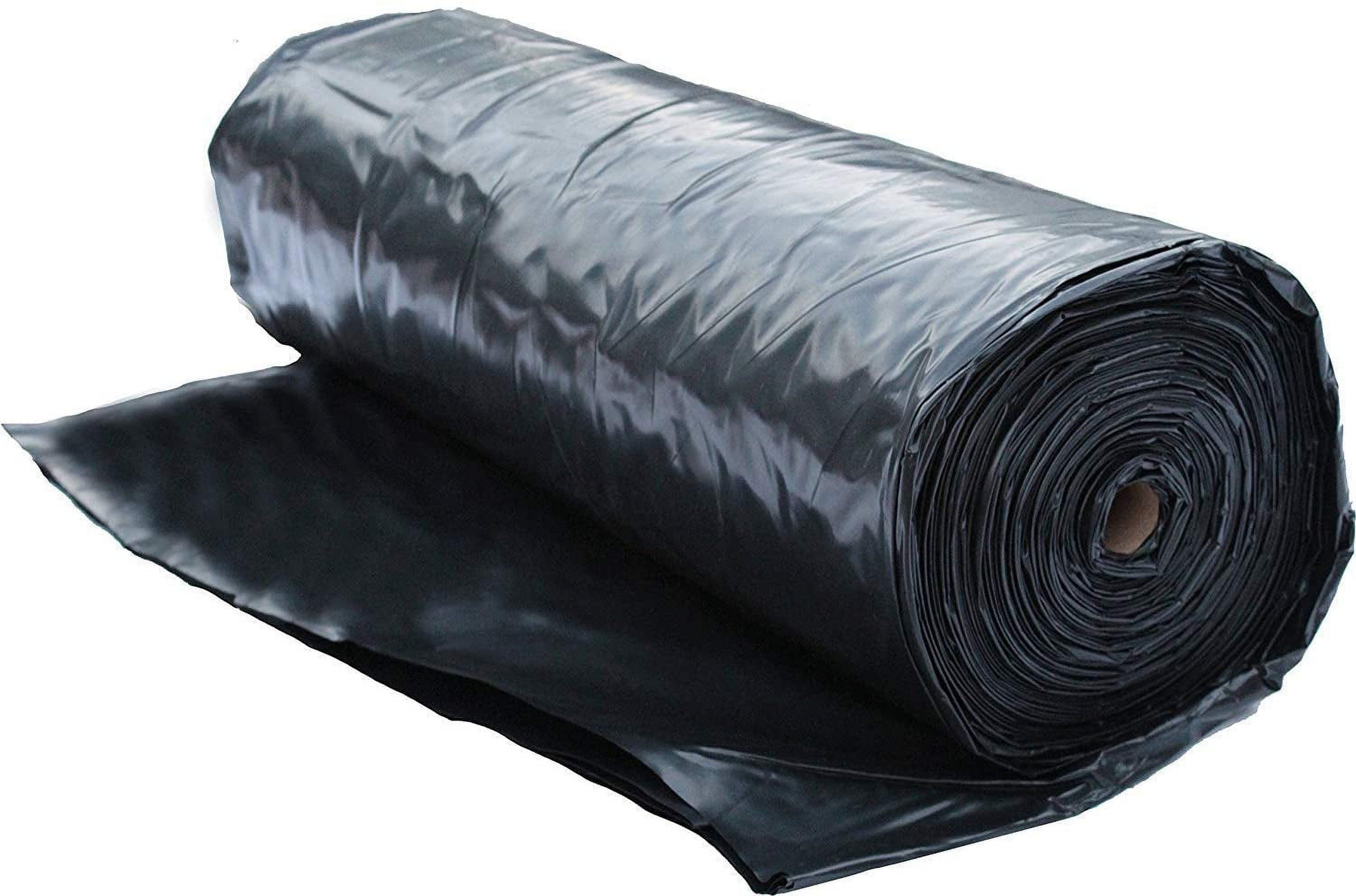 Plastic Sheeting Roll 6 MIL (10'x100') Black Polyethylene Heavy Duty Poly  Film for Painting, Drop Cloth, Tarp, Mulch, Weed Barrier, Concrete, Vapor,  ..., image size:3000x1982