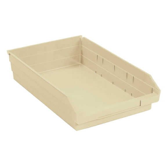 Global Industrial 184846BG Plastic Nesting Storage Shelf Bin - 11.125 x 17.875 x 4 in. - Beige