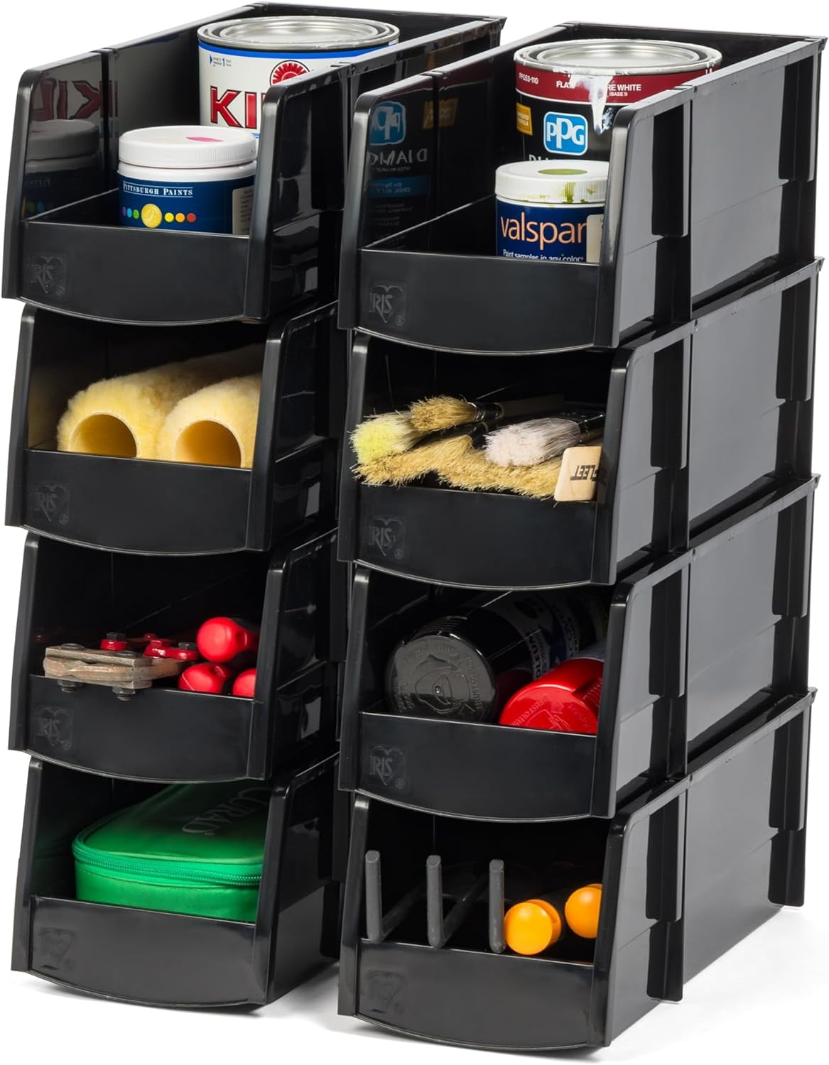 Plastic Shelf Bins Stackable Open Front Storage Bins Plastic Hanging ...
