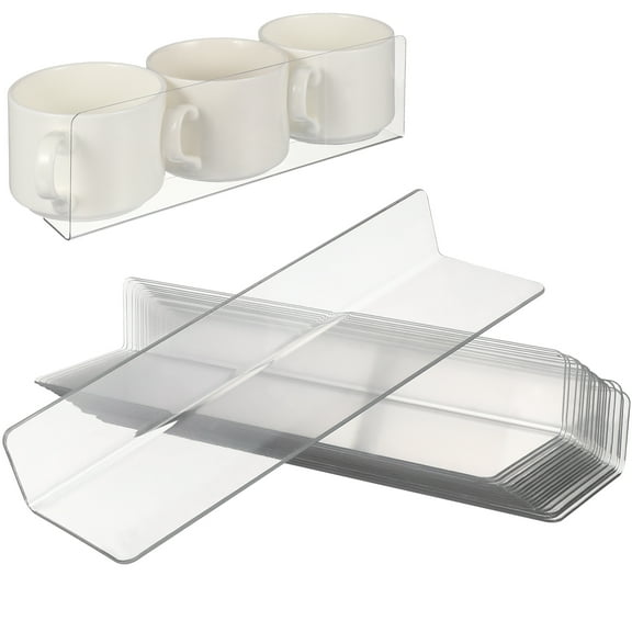 ULTNICE Storage Shelf Dividers Clear for Closet Kitchen Cabinet Households 20Set