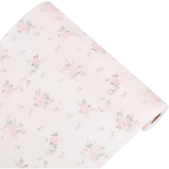 Plastic Shelf Liners Moisture-Proof Pad for Closet Cabinet Rose Pattern 300x1mm 3m/roll