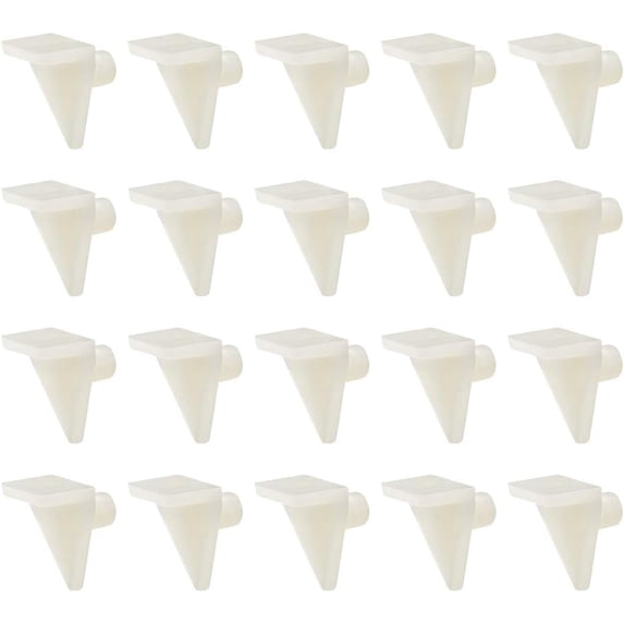 Plastic Shelf Support Pegs 20pcs 5mm Cabinet Shelf Clips Shelf Bracket Holder Peg for Kitchen Furniture Book Shelves Supplies