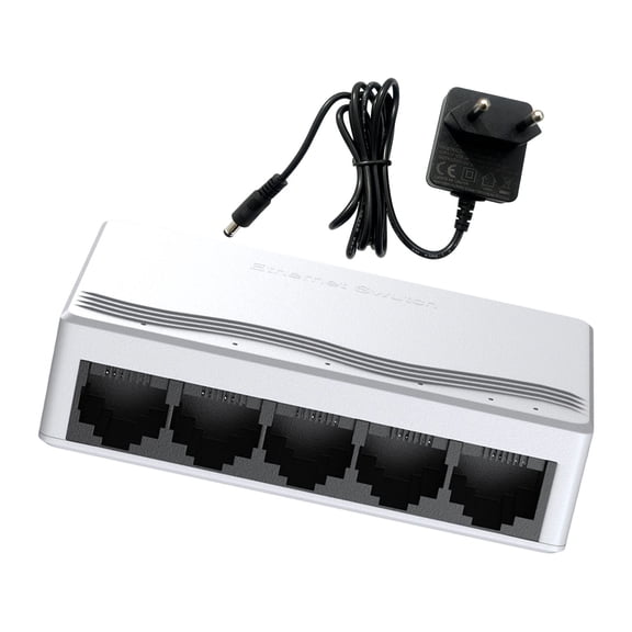 Plastic Shell 5 Port Gigabit Networking Switches Optimized Traffics Distribution Easy Setups Solution for Multiple Device Environment
