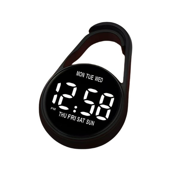 Plastic Shell Digital Clock Waterproof Electronic Hanging Watch with Hook