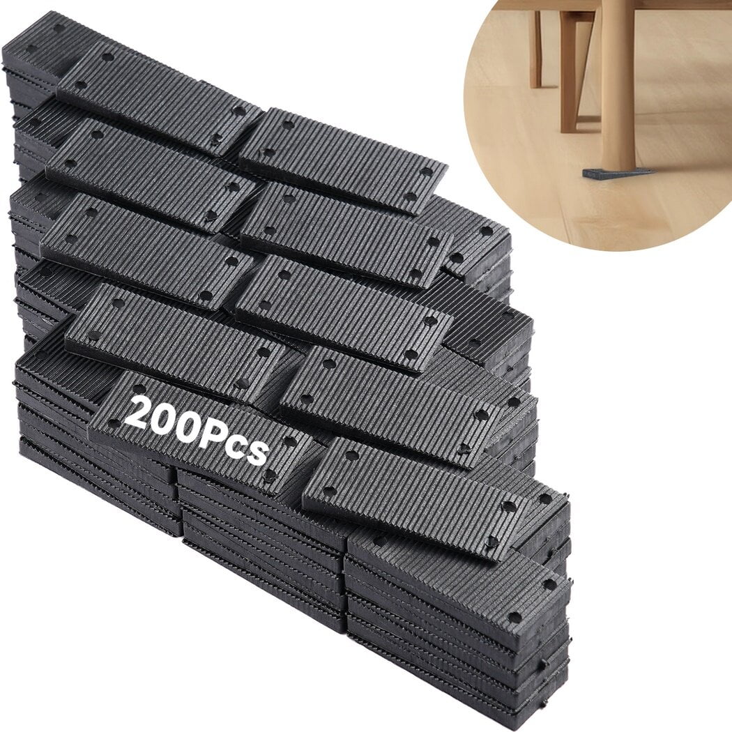 Plastic Shims for Leveling, 200 Pcs Furniture Leveling Wedges, Anti