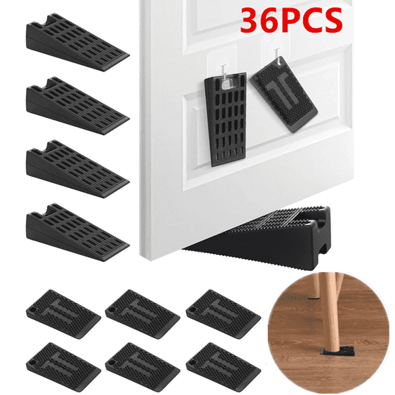 Plastic Shims for Leveling - 36 Piece Jar, Strong and Durable Table Wedges, DIY Levelers for Furniture, Chair, Cabinet, Table Leg, Restaurant - Adjustable Multipurpose Furniture Levelers
