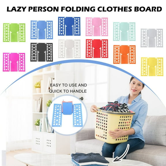 Plastic Shirt Folding Board - Easy to Use, No Assembly, 18.90x15.75 Inch,for T-Shirts Shirts Pants Jeans (Hot Pink)