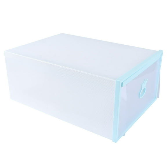Clear Plastic Shoe Storage Box Stackable Organizer Bins for Shoes, Boots, Cabinet Rack and Suitcase Holder