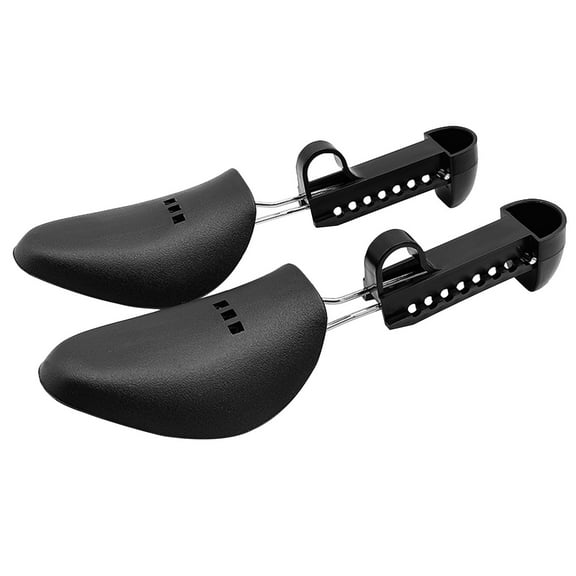 Plastic Shoe Trees for Men and Women 1 Pair - Adjustable Boot Shaper with 9-Gear Spring Design - Automatic Support for Shoes Size 5-11.5 - Foot Shaped Form for Storage and Wrinkle Prevention