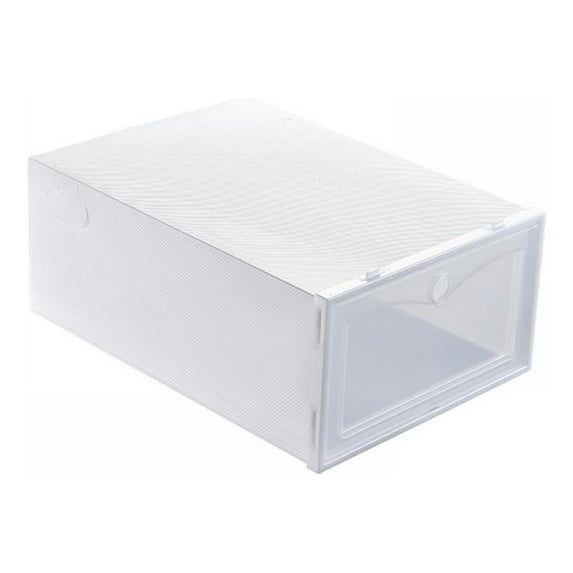 Plastic Shoe boxes clear plastic stackable, DIY Shoe Drawer Storage Box