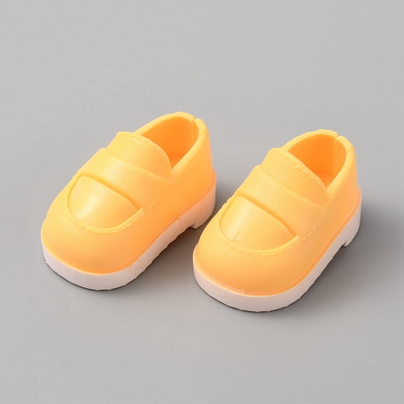 Plastic Shoes for Dolls Accessories Gold 42x23.5x24mm Inner Diameter: 15x12mm