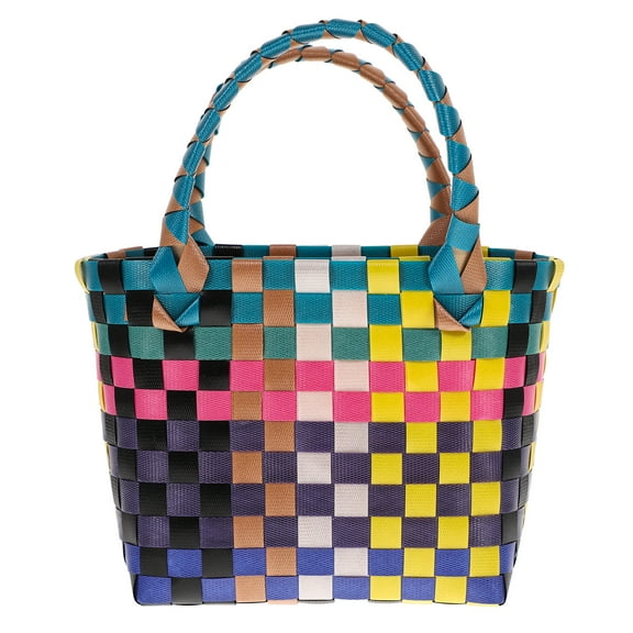 Plastic Shopping Baskets with Handles Mexico Bags Collapsible Laundry Storage