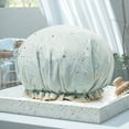 thumbnail image 1 of Plastic Shower Cap with Double Layer Lace and Elastic Design, Reusable Shower Caps for Bathing, Spa, Makeup, and Hair Salon, 1 of 2