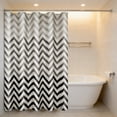 thumbnail image 1 of Plastic Shower Curtain 70.8x70.8in - Thick Waterproof Mildew-Proof Bath Curtain - Heavy Duty PEVA with Reinforced Hooks - Black and White Gradient, 1 of 6