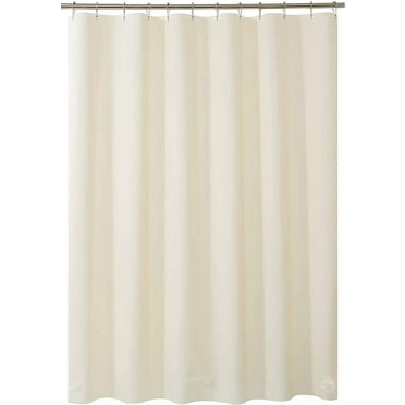 Plastic Shower Curtain Liner  72 x 72 Inches Beige Thick Bathroom Shower Curtains with Heavy Duty Clear Stones and Grommet Holes,0126