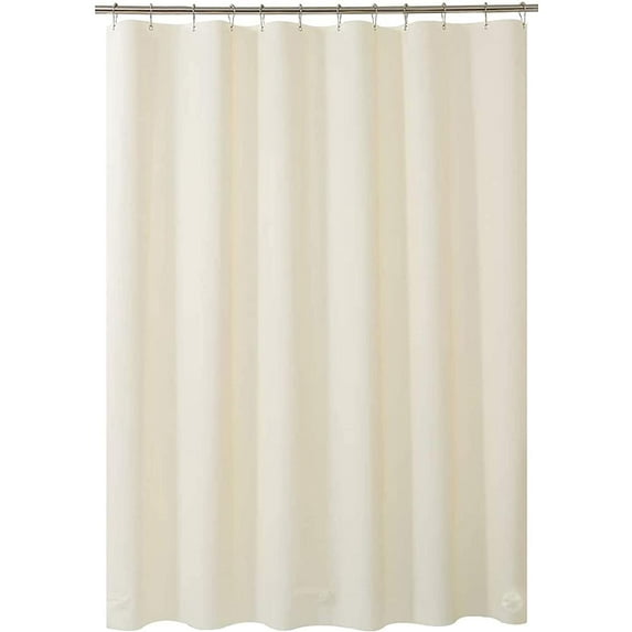 Plastic Shower Curtain Liner 72 x 72 Inches Beige Thick Bathroom Shower Curtains with Heavy Duty Clear Stones and Grommet Holes,0126
