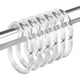thumbnail image 1 of Plastic Shower Curtain Rings, 24 Pcs C Shaped Shower Hoo for Shower Curtain, Clear Shower Curtain for Bathroom, 1 of 8