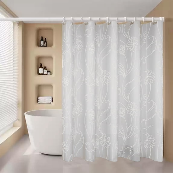Plastic Shower Curtain Thick Waterproof and Mildew Proof Shower Curtain, Dry and Wet Separation Shower Curtain for Bathroom Bedroom Toilet