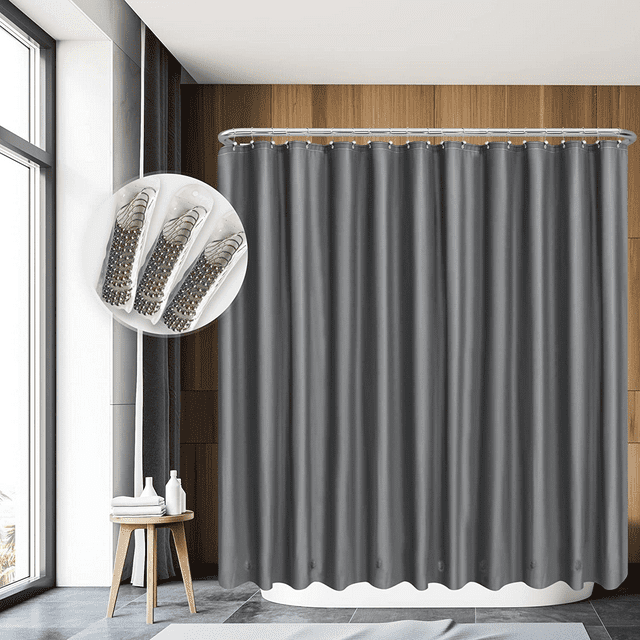 Plastic Shower Liner Clear - Premium PEVA Shower Curtain Liner with Rustproof Gr