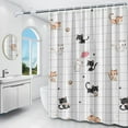 thumbnail image 1 of Plastic Shower Liner - Premium PEVA Shower Curtain Liner , Waterproof Shower Curtains for Bathroom (Little Cat, 70.8" x 70.8"), 1 of 4