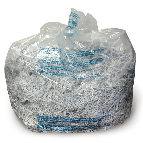 Plastic Shredder Bags, 13-19 Gal Capacity, 25/box | Bundle of 5 Boxes