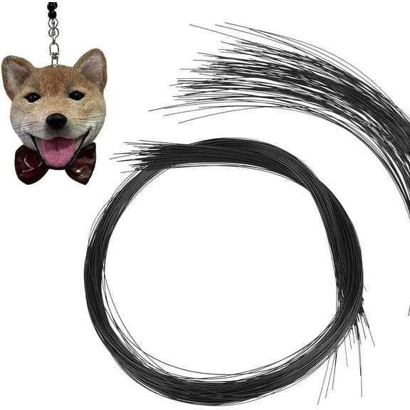 Plastic Simulated Cat Whiskers for Crafts Needle Felting Black 0.5mm 70~85cm/pc