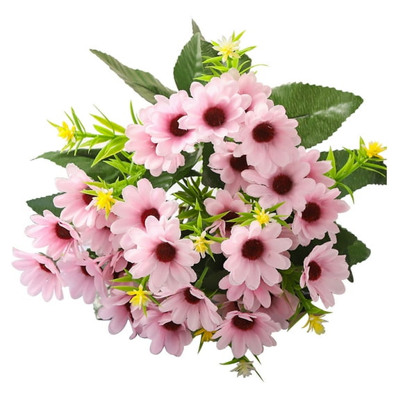 Plastic Simulated Chrysanthemum Artificial Flowers, UV-Resistant Faux Floral Arrangements for Indoor/Outdoor, Wedding/Home Decor