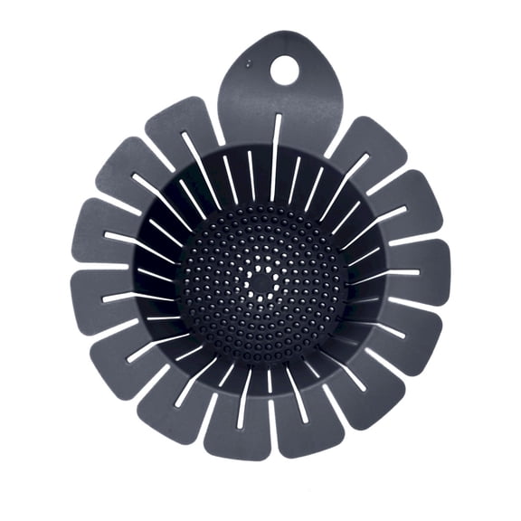 Plastic Sink Drain Catcher, 4.84x4.29 Inch Slotted Edge Food Residue Filter Basket, Hanging Hole Design Sink Protector, Multi-Hole Debris Interceptor for Vegetable Scraps and Kitchen Waste, Grey