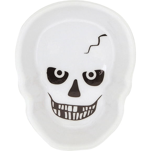 Plastic Skull Halloween Candy Dishes, 2 Count