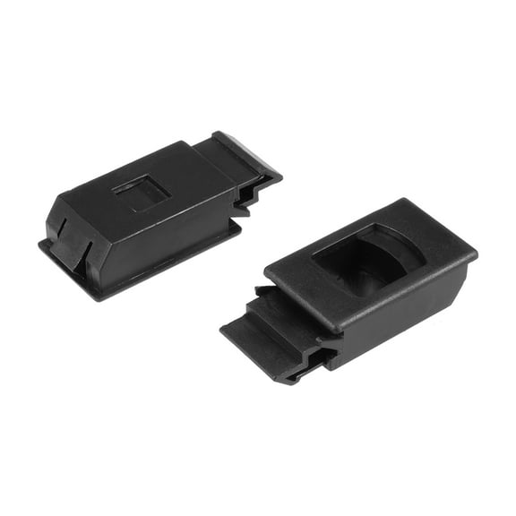 Plastic Slide Latch Window Door Inside Pull Rectangular Black 61mm Length,3pcs