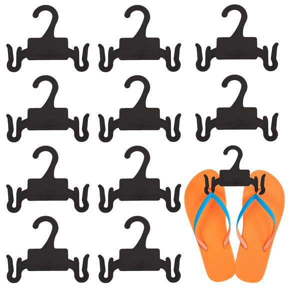 Plastic Slipper Display Hook Black 95x112x3mm DIY