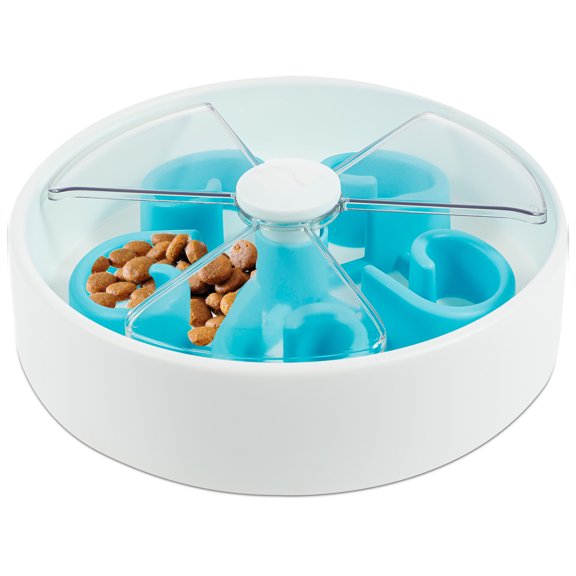 Plastic Slow Feeder Dog Bowl for Dry Wet Raw Food Non Slip Bottom 2 in 1 Puzzle Dog Feeding Bowl Detachable Puzzle Dog Food Bowl for Small Medium Large Dogs