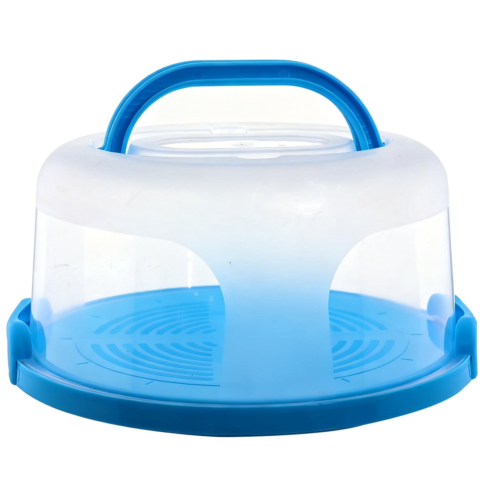 Plastic Small Cake Carrier Holder Round Container with Handles Suitable ...