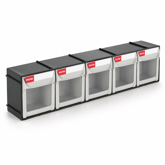 Plastic Small Parts Organizer Tilt Out Storcontainer System Tip Bin For Screws Nuts Tools Kits Included Stackable Bwith 5 Drawers