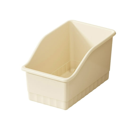 Plastic Small Storage Box,Deck Storage Boxes for Organizing,Storage Basket, 16x12x8 In Multi-Functional Storage Box with Pulley - Bathroom/Home Organizer