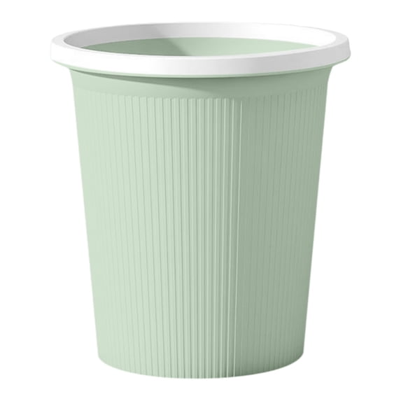 Plastic Small Trash Can Wastebasket, Durable Garbage Container Basket, Reusable Rubbish Can Paper Basket for Bathrooms, Laundry Room, Kitchen, Offices, Living Rooms, Dorms, 1Pc(Green,8x8x8.6")