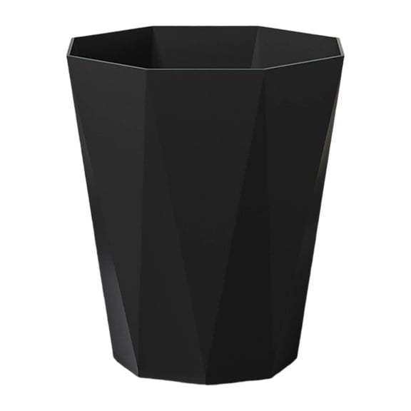 Plastic Small Trash Can Wastebasket Garbage Container Basket For Bathrooms Laundry Room Kitchens Kids Rooms Dorms, Black