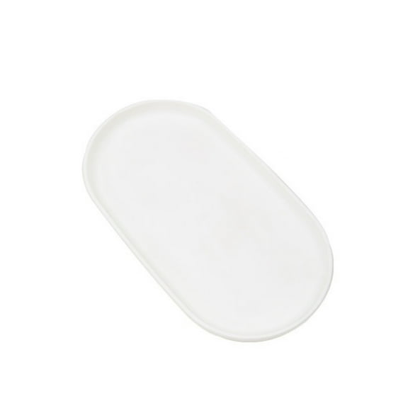 Plastic Small Tray 9.5 inch, Oval Fast Food Serving Tray, Easy-Clean Organizers for Bathroom Kitchen Desk, Oval Tray for Bathtub Bathroom Vanity Items, Countertop Organizer, Soap, Perfume