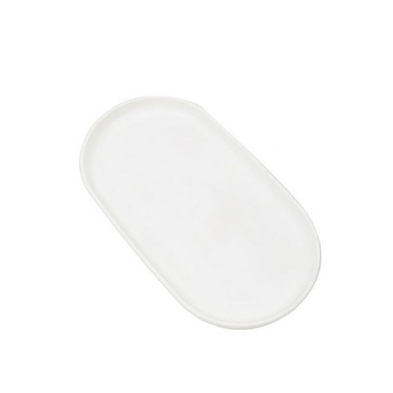 Plastic Small Tray 9.5 inch, Oval Fast Food Serving Tray, Easy-Clean Organizers for Bathroom Kitchen Desk, Oval Tray for Bathtub Bathroom Vanity Items, Countertop Organizer, Soap, Perfume