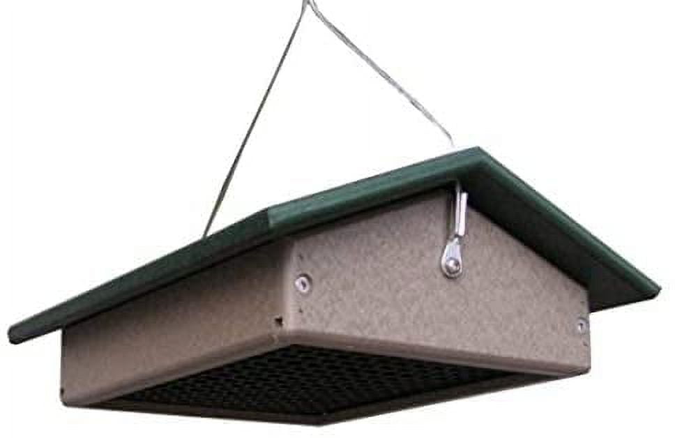 Plastic Small Upside Down Hanging Wild Feeder With Suet Cake Holder And