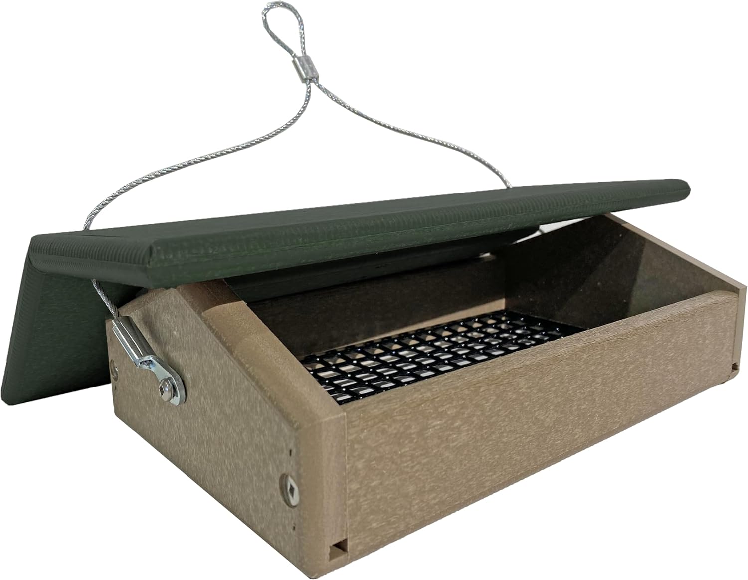 Plastic Small Upside Down Hanging Wild Feeder with Suet Cake Holder and