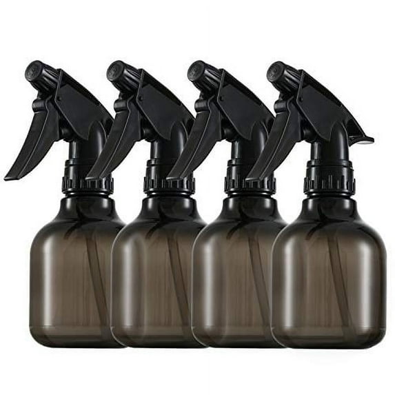 Plastic Smoke Spray Bottles - 8 Oz Empty Plastic Spray Bottle - Pack of 4 - Spray Bottle for Hair - Durable Empty Water Sprayers with Adjustable Mist to Stream Settings - Leak Proof BPA Free -