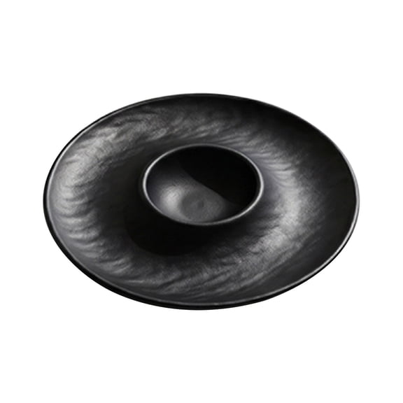 Plastic Snack Serving Tray,Unbreakable Chip and Dip DDivided Serving Platter,Heavy-Duty Round Compartment Multifunctional Food Platter for Snack,Nuts,Candy,Dried Fruit,Veggies
