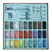Plastic Snap Fastener Kit, Plastic and Metal Snap Buttons with Snaps Pliers Set, 270 Sets Resin and Metal Snap Buttons for Sewing and Crafting Blue