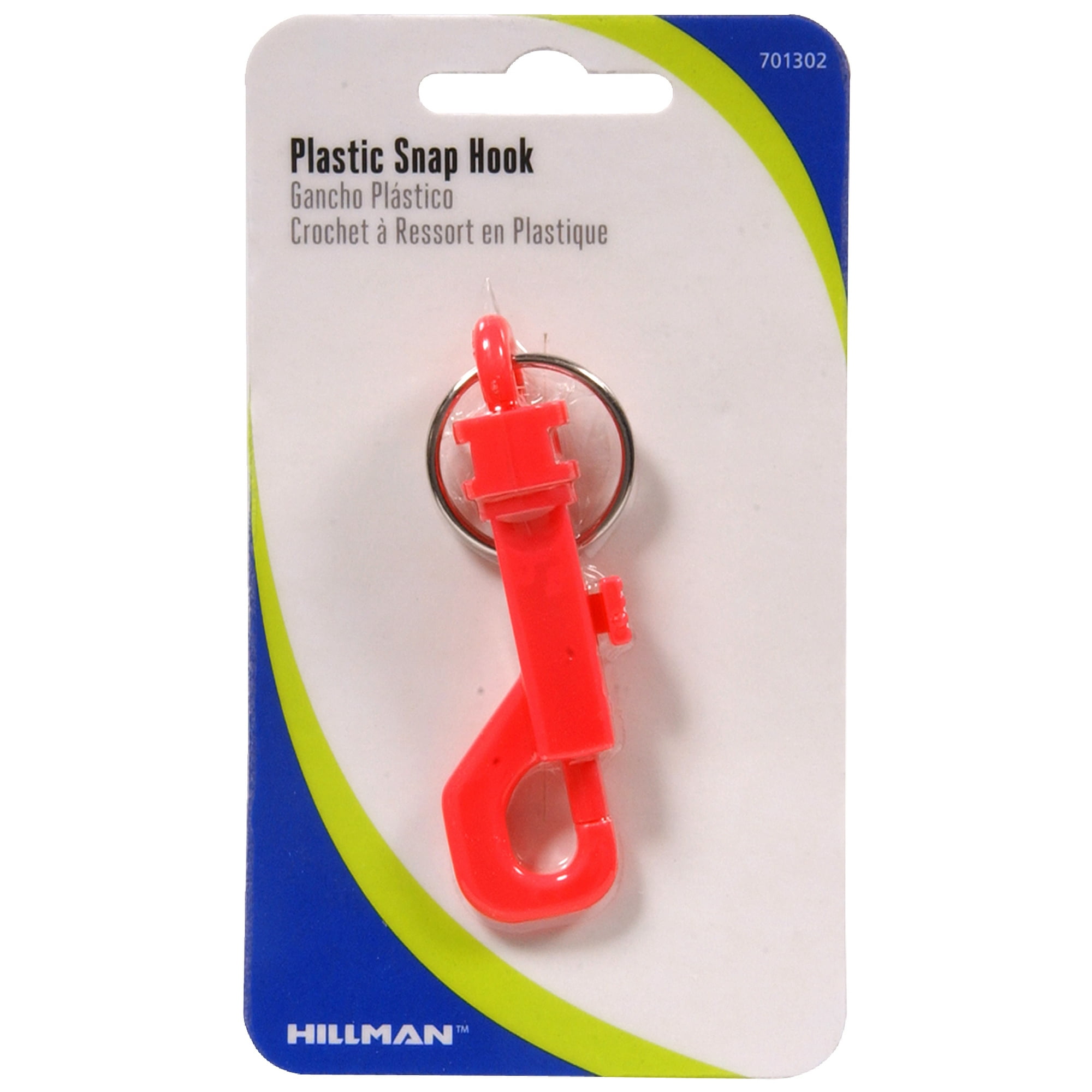 Plastic Key Clip w/Split RIng - 36/Display Card