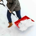 thumbnail image 1 of Plastic Snow Shovel with Removable D Grip Handle Heavy Duty Push Shovel for Snow Removal Farm Use and Outdoor Activities Metal Reinforced Ice Scraper Tool, 1 of 4