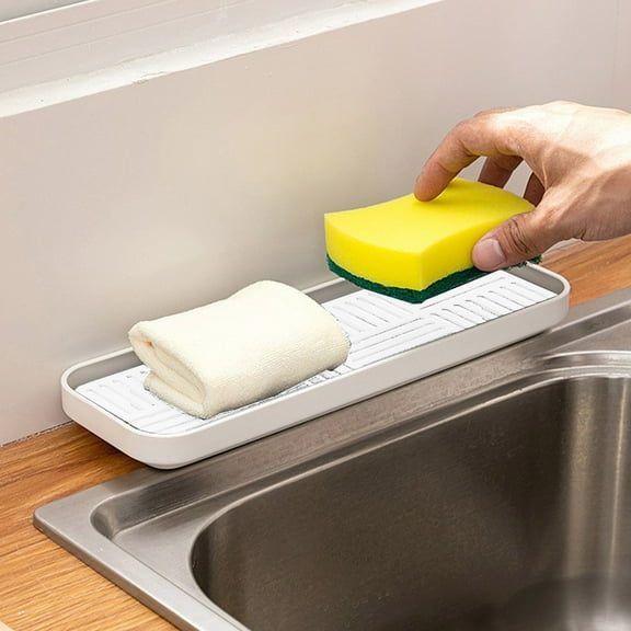 Plastic Soap Dish with Drainage - Large Rectangular Soap Holder Removable 2 Tier Soap Stand for Multiple Bars - Soap Tray for Bathroom Kitchen Sink Counter Organizer