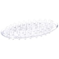thumbnail image 1 of Plastic Soap Holder Bar Holder Tray Clear Plastic Oval Bath Soap Rack For Bathroom & Kitchen, 1 of 5
