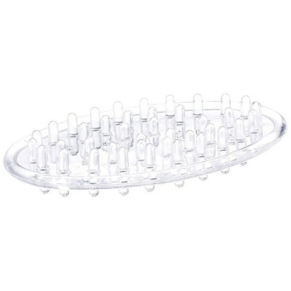 Plastic Soap Holder Bar Holder Tray Clear Plastic Oval Bath Soap Rack For Bathroom & Kitchen