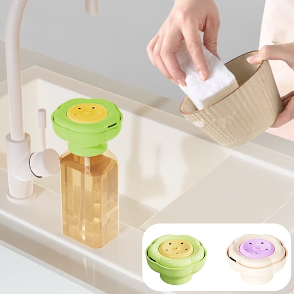Plastic Soap Pump Head - Flower Shape Dispenser Cap Replacement for Dish Soap Bottle Kitchen Sink Use Hard Plastic Design Standard, Green, JASKFLY